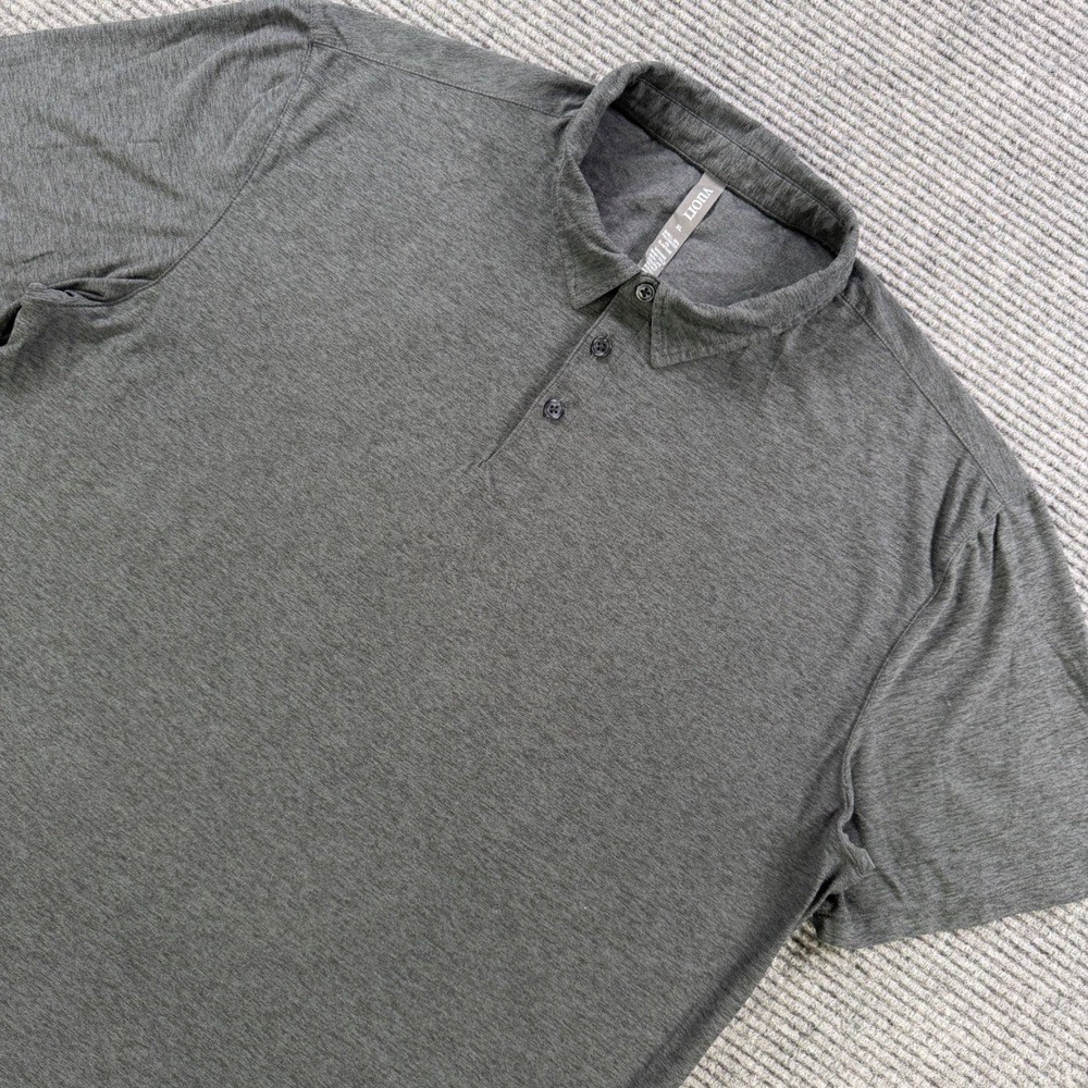 Vuori Strato Tech Polo Mens XL Charcoal Heather Gray Short Sleeve Shirt V188